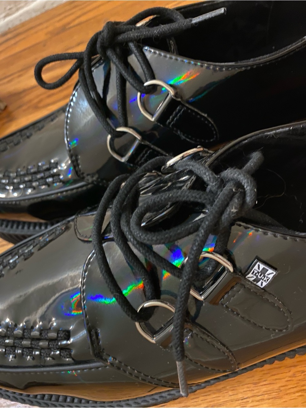 Brand New Men’s T.U.K. Oil Slick Interlace D-Ring Creepers Shoes US13